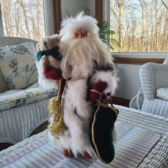 Vintage Old World Father Christmas Kris Kringle Santa Claus Figurine Decoration - Picture 1 of 10